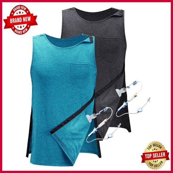 Tops - Post Surgery Tank Top with Snap Buttons for Mastectomy Recovery